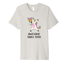Load image into Gallery viewer, Dabbing Unicorn Birthday Girl Gift 10 Years Old Born in 2008