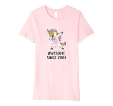 Load image into Gallery viewer, Dabbing Unicorn Birthday Girl Gift 10 Years Old Born in 2008