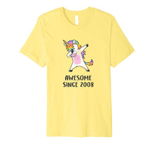 Load image into Gallery viewer, Dabbing Unicorn Birthday Girl Gift 10 Years Old Born in 2008