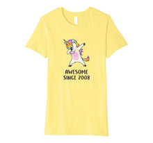 Load image into Gallery viewer, Dabbing Unicorn Birthday Girl Gift 10 Years Old Born in 2008