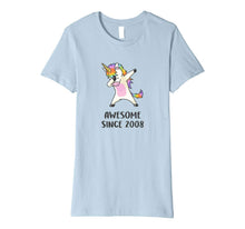 Load image into Gallery viewer, Dabbing Unicorn Birthday Girl Gift 10 Years Old Born in 2008