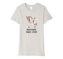 Load image into Gallery viewer, Dabbing Unicorn Birthday Girl Gift 10 Years Old Born in 2008