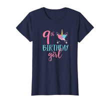 Load image into Gallery viewer, 9th Birthday Shirt Girl Unicorn Ninth Birthday Outfit