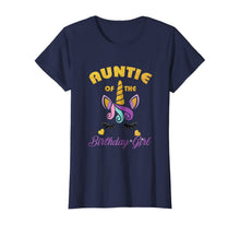 Load image into Gallery viewer, Auntie of the Unicorn Birthday Girl T-Shirt Family Gift Tee