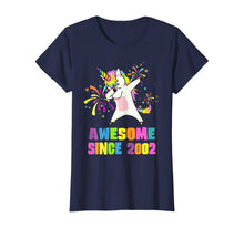 Load image into Gallery viewer, 18 Years Old 18th Birthday Awesome Since 2002 Unicorn T-Shirt