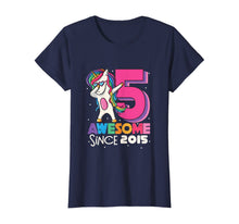 Load image into Gallery viewer, Unicorn Dabbing 5th Birthday Shirt Girls Bday Party Gift T-Shirt