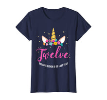 Load image into Gallery viewer, 12 Years Old Birthday Girl Gifts Unicorn 12th Birthday T-Shirt