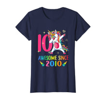 Load image into Gallery viewer, 10 Years Old 10th Birthday Unicorn Dabbing Party T-Shirt