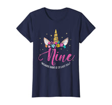 Load image into Gallery viewer, 9 Years Old Birthday Girl Gifts Unicorn 9th Birthday T-Shirt