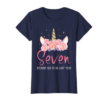 Load image into Gallery viewer, 7 Years Old Birthday Girl Gifts Unicorn 7th Birthday T-Shirt