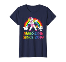 Load image into Gallery viewer, 10 Birthday Unicorn Dabbing Awesome Since 2010 T-Shirt