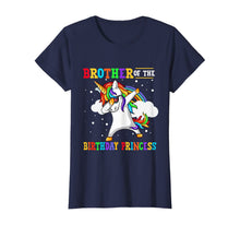 Load image into Gallery viewer, Brother of the Birthday Princess Unicorn Girl T-Shirt T-Shirt