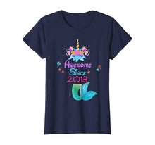 Load image into Gallery viewer, Girls Awesome Since 2013-7th Birthday Unicorn Mermaid Party T-Shirt