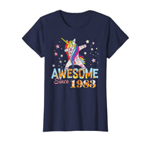 Load image into Gallery viewer, Dabbing Unicorn Awesome since 1983 36th Birthday Gift 36 yrs