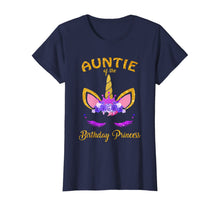 Load image into Gallery viewer, Womens Unicorn Girl Auntie Of The Birthday Princess T-Shirt