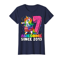 Load image into Gallery viewer, Awesome Since 2013 Flossing Unicorn Tutu 7th Birthday Gift T-Shirt