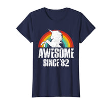 Load image into Gallery viewer, Unicorn Awesome Since 1982 37th Birthday TShirt Decoration
