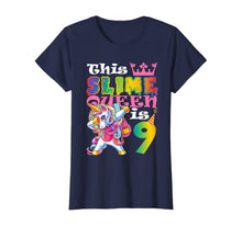 Load image into Gallery viewer, Girls Slime Queen 9 9th Birthday Unicorn T Shirt Gift