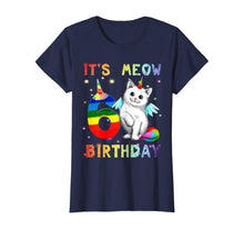 Load image into Gallery viewer, 6th Birthday Unicorn Cat 6 Years Old Caticorn Kittycorn Tee
