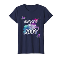Load image into Gallery viewer, Awesome Since 2009 Unicorn Birthday Shirt