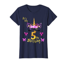 Load image into Gallery viewer, Unicorn Birthday Shirt For Girls OMG It's My 5th Birthday