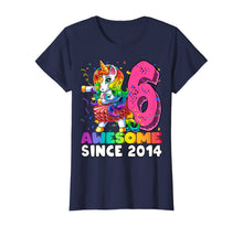 Load image into Gallery viewer, Awesome Since 2014 Flossing Unicorn Tutu 6th Birthday Gift T-Shirt