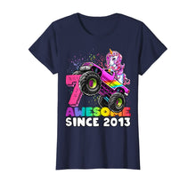 Load image into Gallery viewer, Awesome Since 2013 Unicorn Monster Truck 7th Birthday Gift T-Shirt