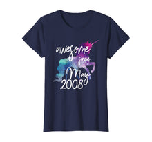Load image into Gallery viewer, Awesome Since May 2008 Unicorn Birthday Shirt