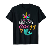 Load image into Gallery viewer, 11th Birthday Girl Unicorn Shirt Mermaid Tail 11 Years Old