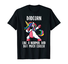 Load image into Gallery viewer, Mens Unicorn Dad Girl Birthday Party Apparel, DadCorn Cute T-Shirt