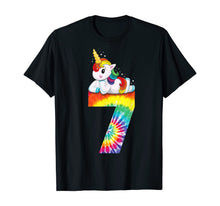 Load image into Gallery viewer, 7th Birthday Unicorn Shirt Girls Tie Dye Gift Party Outfit T-Shirt