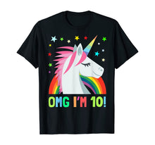 Load image into Gallery viewer, Unicorn Birthday Shirts For 10 Year Old Girls Boys OMG Gift