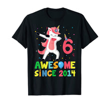 Load image into Gallery viewer, Cute Unicorn Dabbing Birthday Kids 6 Years Old 6th Bday T-Shirt