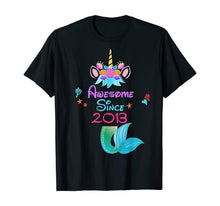 Load image into Gallery viewer, Girls Awesome Since 2013-7th Birthday Unicorn Mermaid Party T-Shirt
