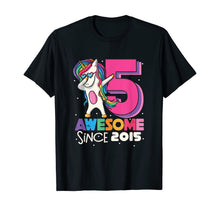 Load image into Gallery viewer, Unicorn Dabbing 5th Birthday Shirt Girls Bday Party Gift T-Shirt