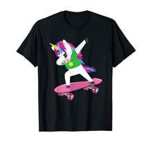 Load image into Gallery viewer, Dabbing Unicorn Birthday Skating Party Perfect Gift T-Shirt