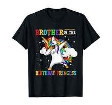 Load image into Gallery viewer, Brother of the Birthday Princess Unicorn Girl T-Shirt T-Shirt