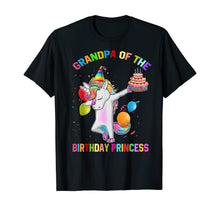 Load image into Gallery viewer, Mens Grandpa of the Birthday Princess Unicorn Outfit T-Shirt