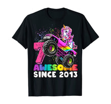 Load image into Gallery viewer, Awesome Since 2013 Unicorn Monster Truck 7th Birthday Gift T-Shirt