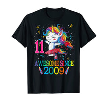 Load image into Gallery viewer, 11st Birthday Unicorn Awesome Since 2009 T-Shirt