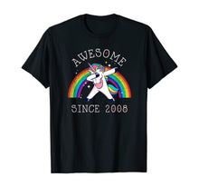 Load image into Gallery viewer, Dabbing Unicorn Birthday Girl Gifts 11 Years Old Since 2008 T-Shirt
