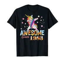 Load image into Gallery viewer, Dabbing Unicorn Awesome since 1983 36th Birthday Gift 36 yrs