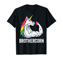 Load image into Gallery viewer, Cute Unicorn Brother Girl Birthday Party Apparel BrotherCorn T-Shirt