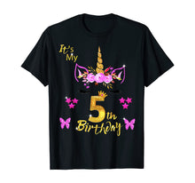 Load image into Gallery viewer, Unicorn Birthday Shirt For Girls OMG It's My 5th Birthday