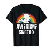 Load image into Gallery viewer, 39th Birthday Unicorn Awesome Since 1980 39 Years Old TShirt