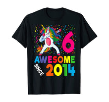 Load image into Gallery viewer, 6th Birthday Dabbing Unicorn Party Gift For 6 Years Old Girl T-Shirt