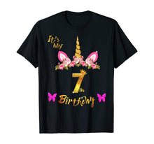 Load image into Gallery viewer, Unicorn Birthday Shirt For Girls OMG It's My 7th Birthday
