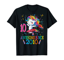 Load image into Gallery viewer, 10th Birthday Unicorn Awesome Since 2010 T-Shirt