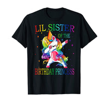 Load image into Gallery viewer, Lil Sister of the Birthday Princess Unicorn Girl T-Shirt