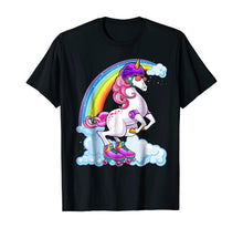 Load image into Gallery viewer, Unicorn Roller Skate Roller Derby Birthday Shirt Girls Gift